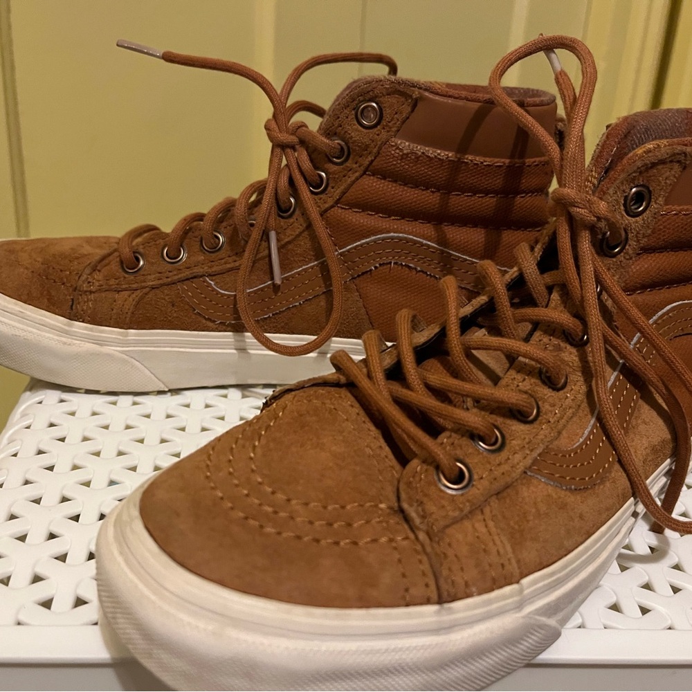 Vans Scotchgard water-resistant brown high tops